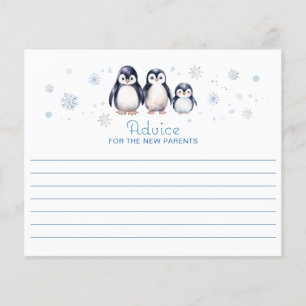 Pinguin Babyduschratenkarte - Winter