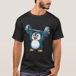 Pinguin Barbell Workout Fitness Bodybuilder Gym T-Shirt