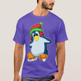 Pinguin bei der Ice-Skaten mit Ice-Skaten 3 T-Shirt