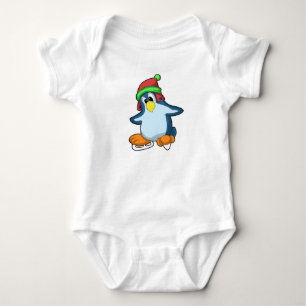 Pinguin bei Ice Skaten mit Ice-Skaten Baby Strampler