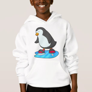 Pinguin bei Ice Skaten mit Ice-Skaten Hoodie