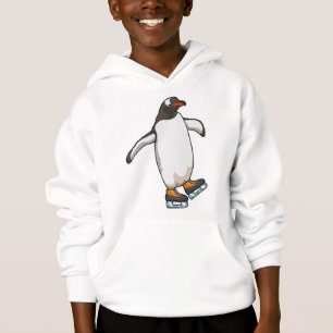 Pinguin bei Ice Skaten mit Ice-Skaten Hoodie
