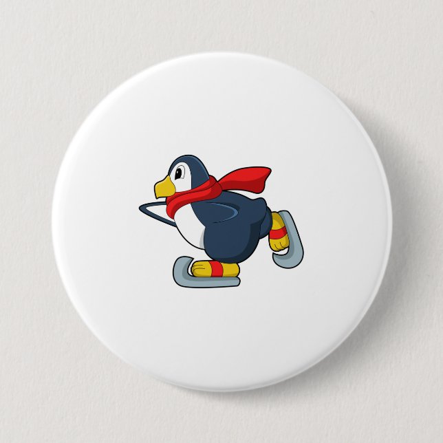 Pinguin bei Ice-Skaten mit Ice-Skaten.PNG Button (Vorderseite)