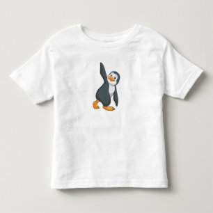 Pinguin bei Yoga-Stretching-Übungen Kleinkind T-shirt