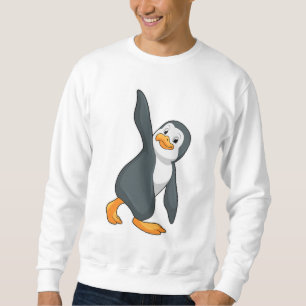 Pinguin bei Yoga-Stretching-Übungen Sweatshirt