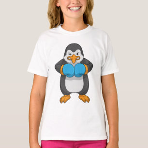 Pinguin beim Boxen mit Boxhandschuhen T-Shirt