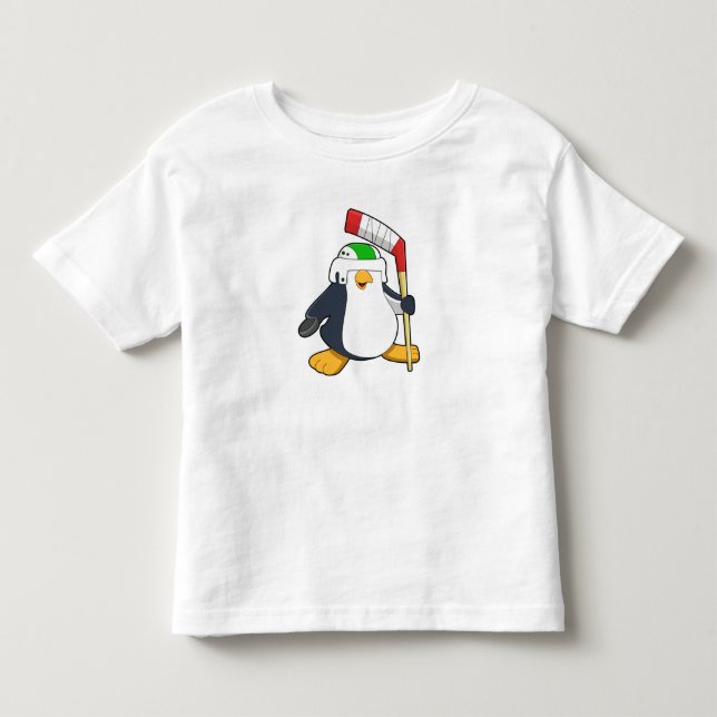 Pinguin beim Eishockey mit Eishockeyschläger Kleinkind T-shirt (Vorderseite)