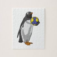 Pinguin beim Handball Sports