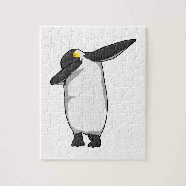 Pinguin beim Hip Hop Dance Dab (Vertikal)