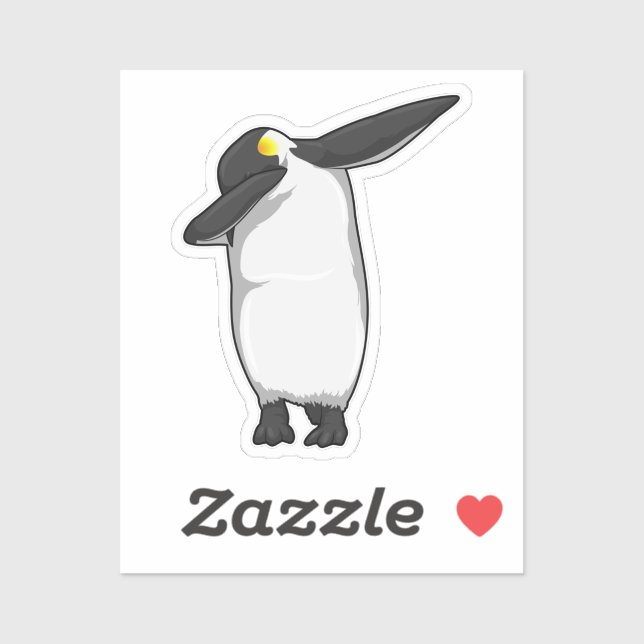 Pinguin beim Hip Hop Dance Dab Aufkleber (Blatt)