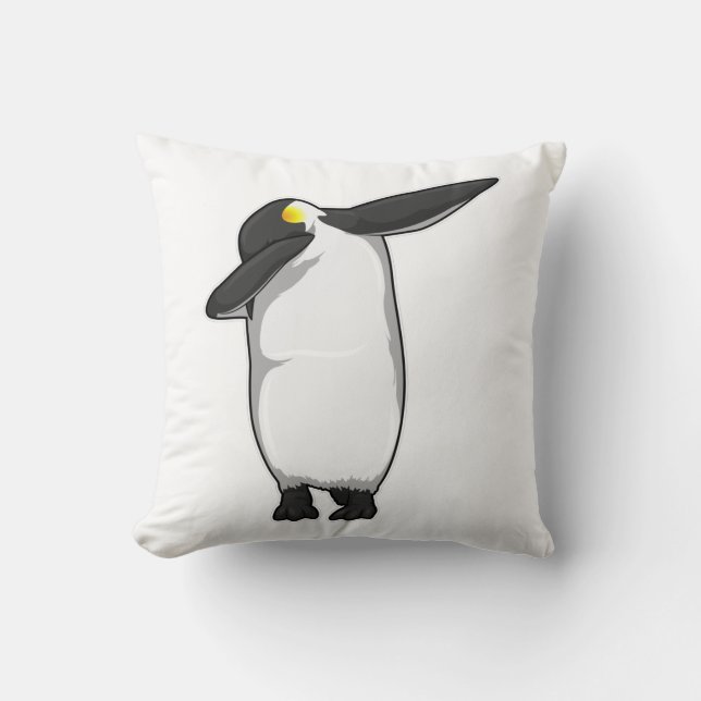 Pinguin beim Hip Hop Dance Dab Kissen (Vorderseite)