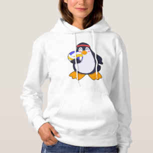 Pinguin beim Volleyball-Sport Hoodie