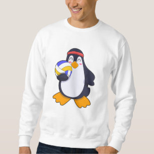 Pinguin beim Volleyball-Sport Sweatshirt