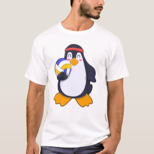 Pinguin beim Volleyball-Sport T-Shirt