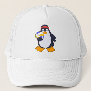 Pinguin beim Volleyball-Sport Truckerkappe