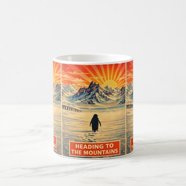Pinguin-Berg-Tasse Kaffeetasse (Mittel)