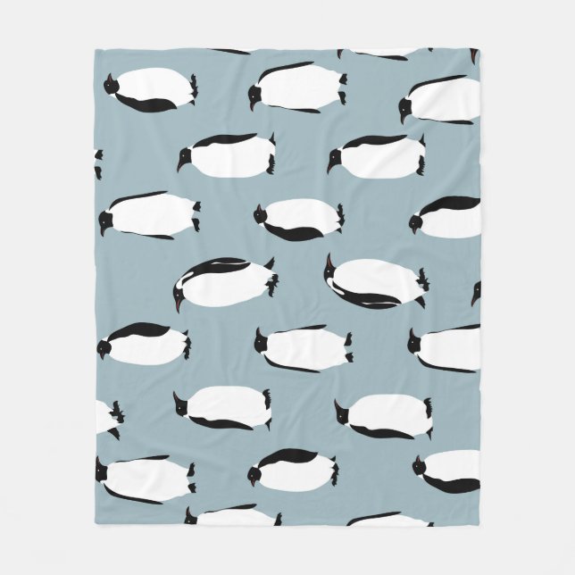 Pinguin Bird Animal Niedlich Pattern Fleecedecke (Vorderseite)