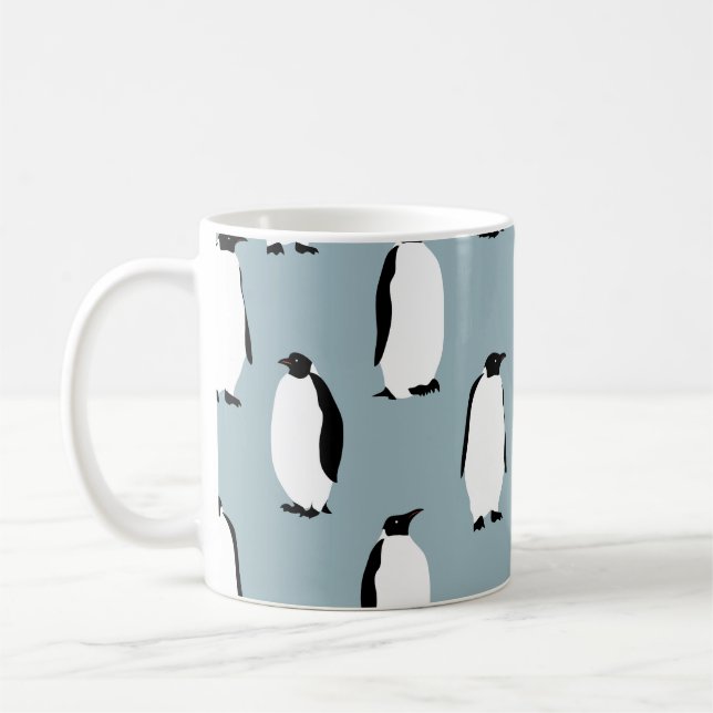 Pinguin Bird Animal Niedlich Pattern Kaffeetasse (Links)