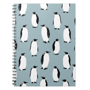 Pinguin Bird Animal Niedlich Pattern Notizblock