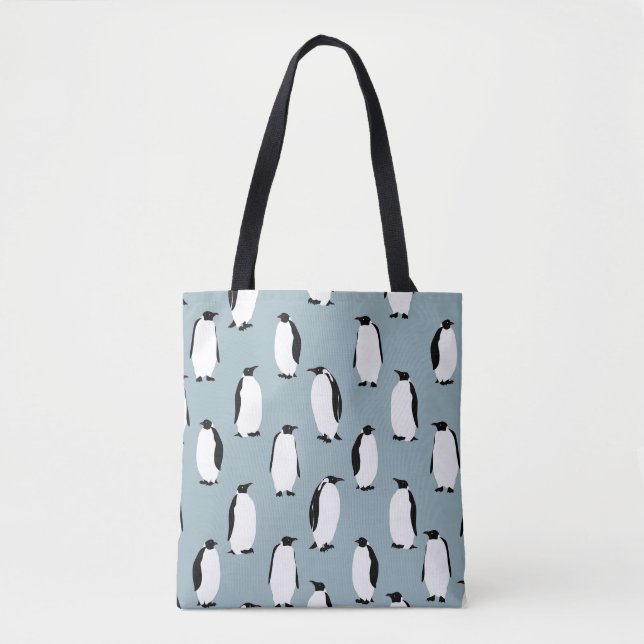 Pinguin Bird Animal Niedlich Pattern Tasche (Vorderseite)