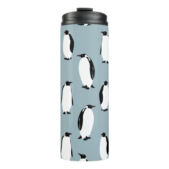 Pinguin Bird Animal Niedlich Pattern Thermosbecher (Vorderseite)
