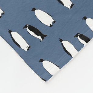 Pinguin Bird Blue Antarktic Animal Polar Fleecedecke