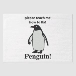 Pinguin bitte lehre mich, wie man den sonnigen Pin Seidenpapier