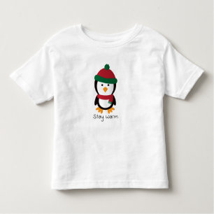 Pinguin Bleibe Warm Kleinkind T-shirt