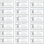 Pinguin Blue | Grau Christmas Address Labels<br><div class="desc">Ideal für Weihnachts- und Feiertagskarten, Weihnachts- und Feiertagseinladungen und all Ihre Urlaubsmailings! Ein niedlicher Pinguin in blauer Weihnachtsmannmütze mit Blumenzwiebeln unten und einer schwarzen Schneeflockengrafik mit Vorlagenfeldern, damit Sie Ihre Namen und Adressliste personalisieren können. 18 2 Zoll hohe und 4 Zoll breite Etiketten pro Blatt mit 3 verschiedenen Grußoptionen -...</div>