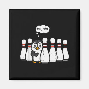 Pinguin Bowling Ns Oh Nein Lustiger Bowler Spieler Magnet