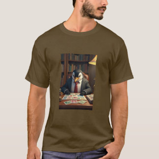 Pinguin-Briefmarke-Sammler-T - Shirt