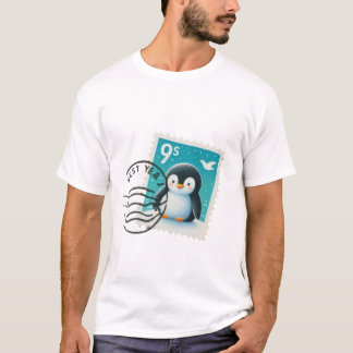 Pinguin-Briefmarke T-Shirt