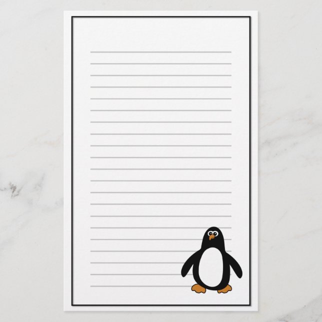 Pinguin-Briefpapier Briefpapier (Vorderseite)