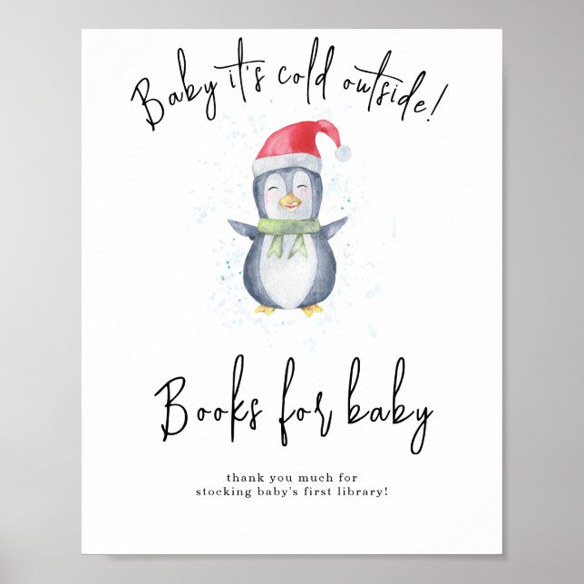 Pinguin - Bücher für das Baby Poster (Vorne)