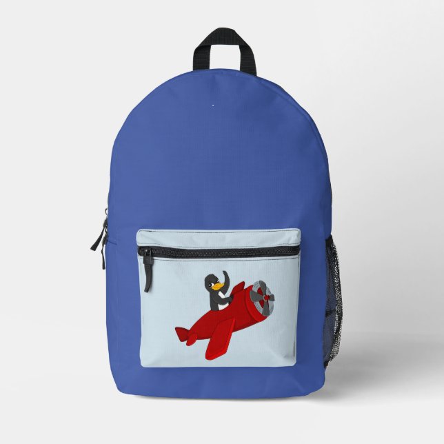 Pinguin-Cartoon Bedruckter Rucksack (Vorderseite)