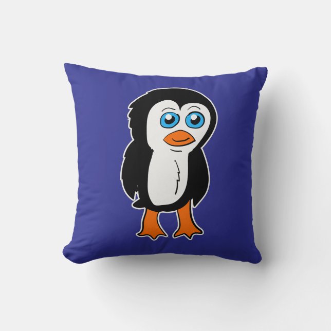 Pinguin-Charakter Kissen (Vorderseite)