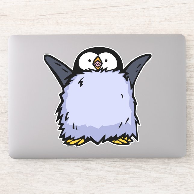 Pinguin Chick Happy Die Sticker (Computer)