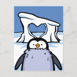 Pinguin Chick Heart Post Card Postkarte