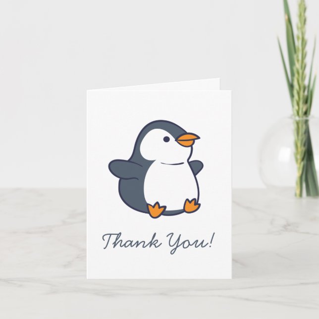 Pinguin Children's danke Ihnen Stationärkarten (Vorderseite)