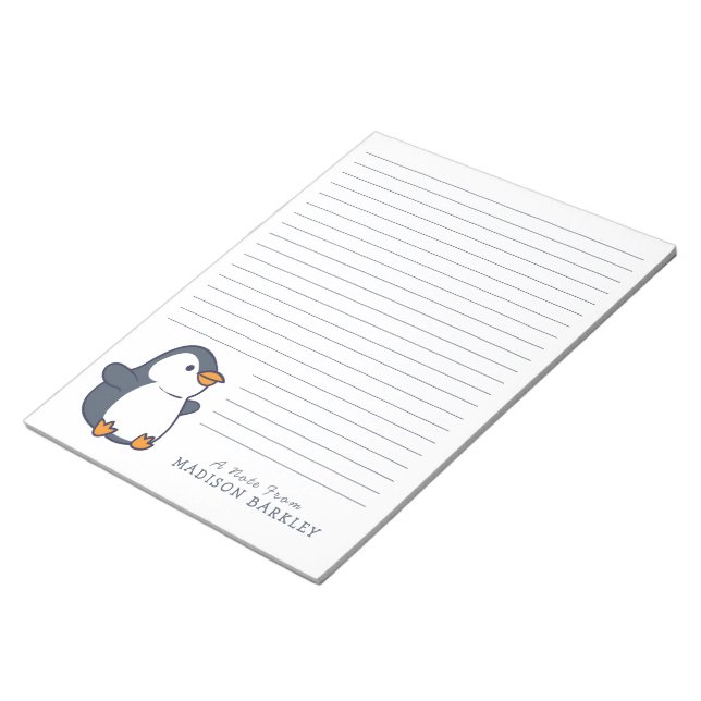 Pinguin Children's Personal Stationary Notepad Notizblock (angewinkelt)