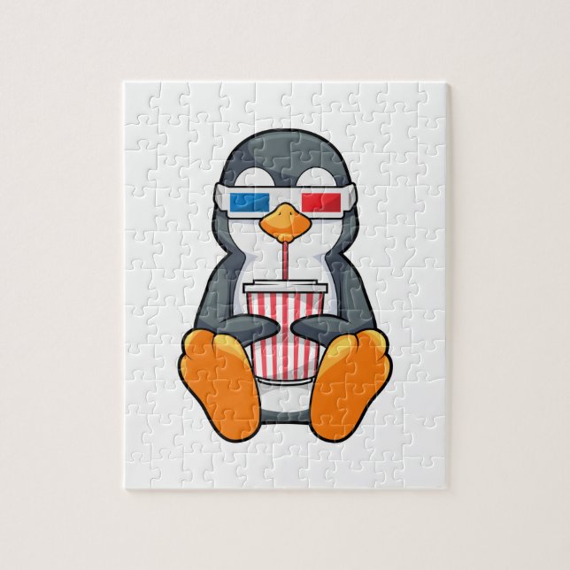 Pinguin Cinema Brille Trinktasse (Vertikal)