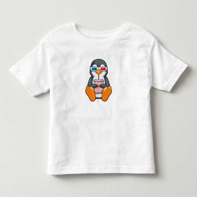 Pinguin Cinema Brille Trinktasse Kleinkind T-shirt (Vorderseite)