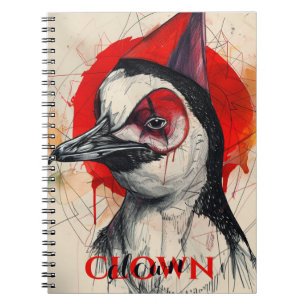 Pinguin Clown Notizblock