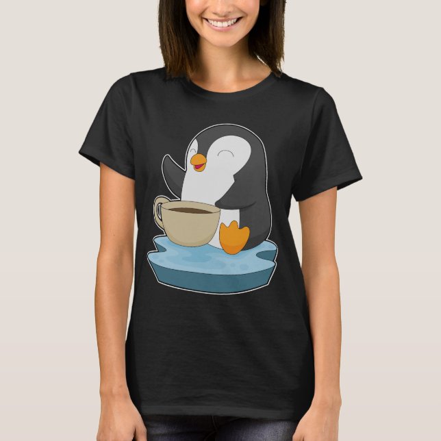 Pinguin Coffee Cup T-Shirt (Vorderseite)