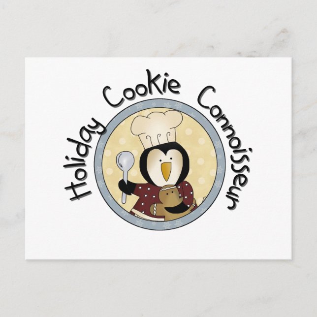 Pinguin Cookie Kenner T - Shirt und Geschenke Postkarte (Vorderseite)