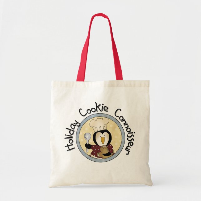 Pinguin Cookie Kenner T - Shirt und Geschenke Tragetasche (Vorne)