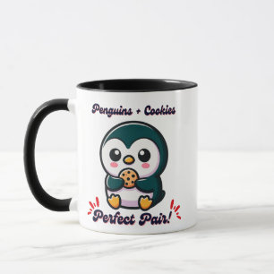 Pinguin-Cookies, niedliche Karikaturenschnaps Tasse