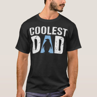 Pinguin Coolster Papa Vatertag Lustiger Daddy T-Shirt