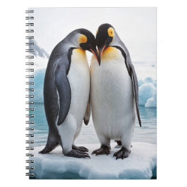 Pinguin Couple auf einem Eisberg Notizblock