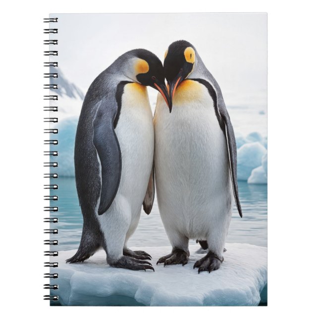 Pinguin Couple auf einem Eisberg Notizblock (Vorderseite)